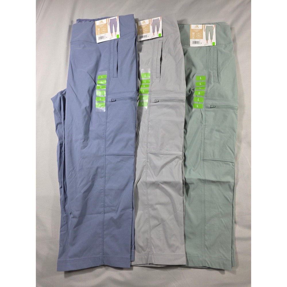 Zeroxposur Outdoor Capri Pant Women Large Stretch UPF 50+ Bundle of 3 NEW